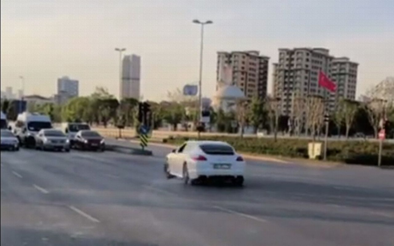 İstanbul Pendik'te lüks aracıyla drift yapan sürücü yakalandı