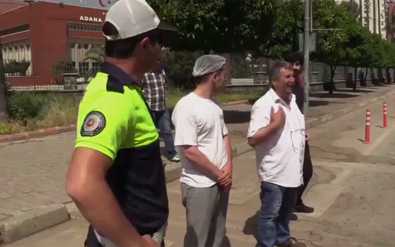 Adana polisinden sürücüye empati cezası