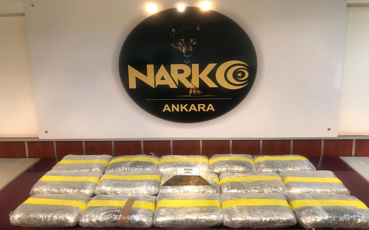 Ankara narkotik ekipleri 16.5 kilo skunk ele geçirdi