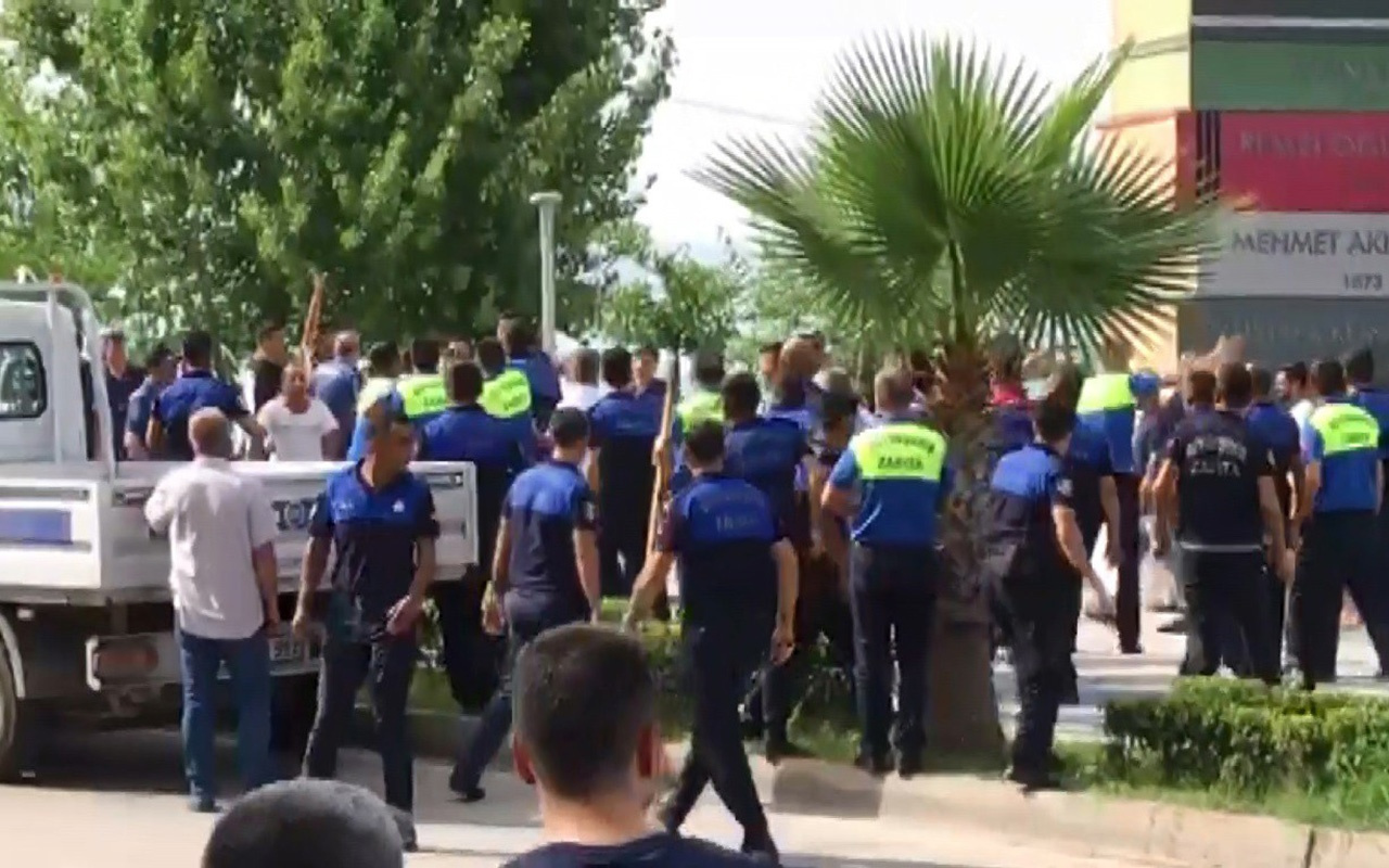 Adana'da zabıtaya saldırıya polis müdahalesi