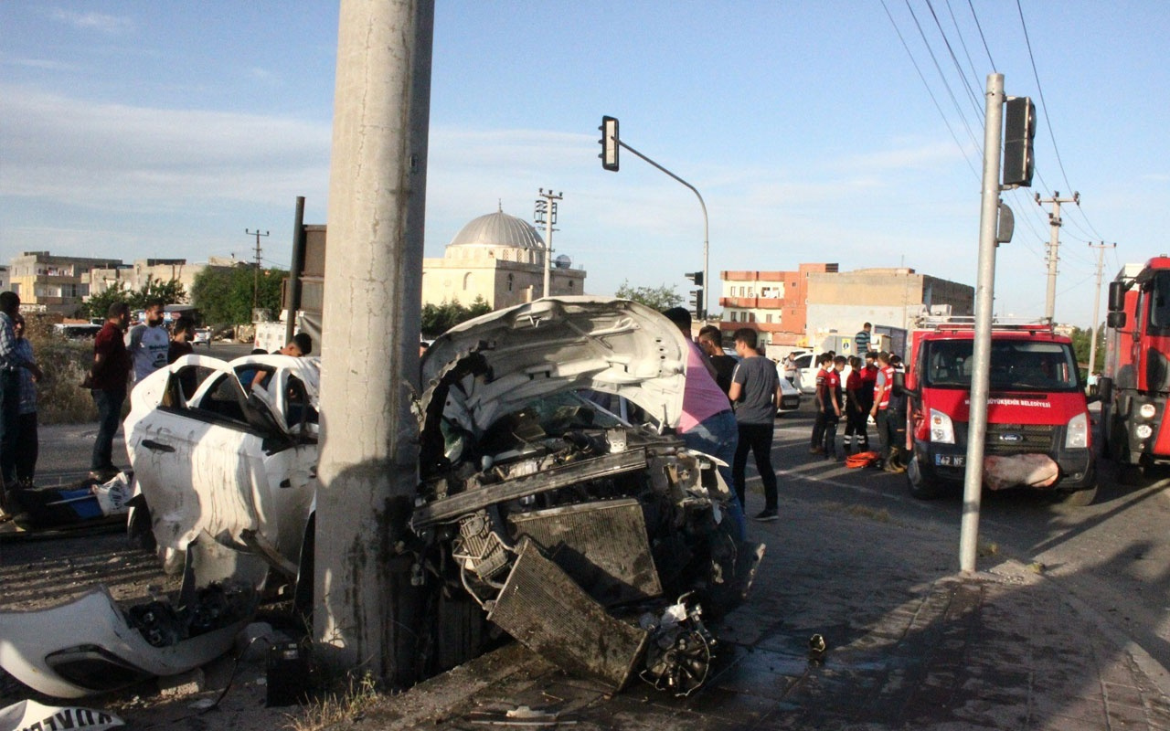 Nusaybin'de trafik kazası, 1 yaralı