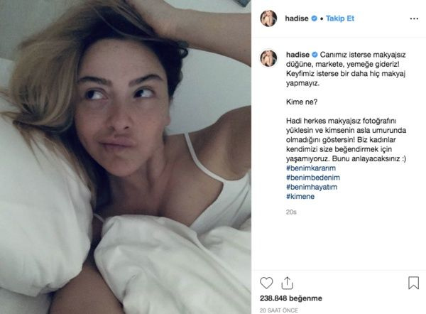 Hadise'nin çağrısına o da yanıt verdi! Ebru Gündeş makyajsız haliyle sosyal medyayı salladı!