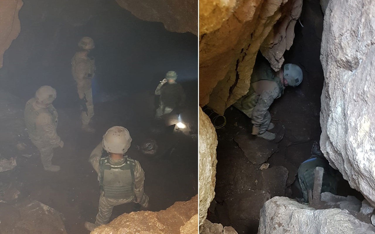 Şırnak'ta PKK'lı teröristlerin 3 katlı mağarası ele geçirildi