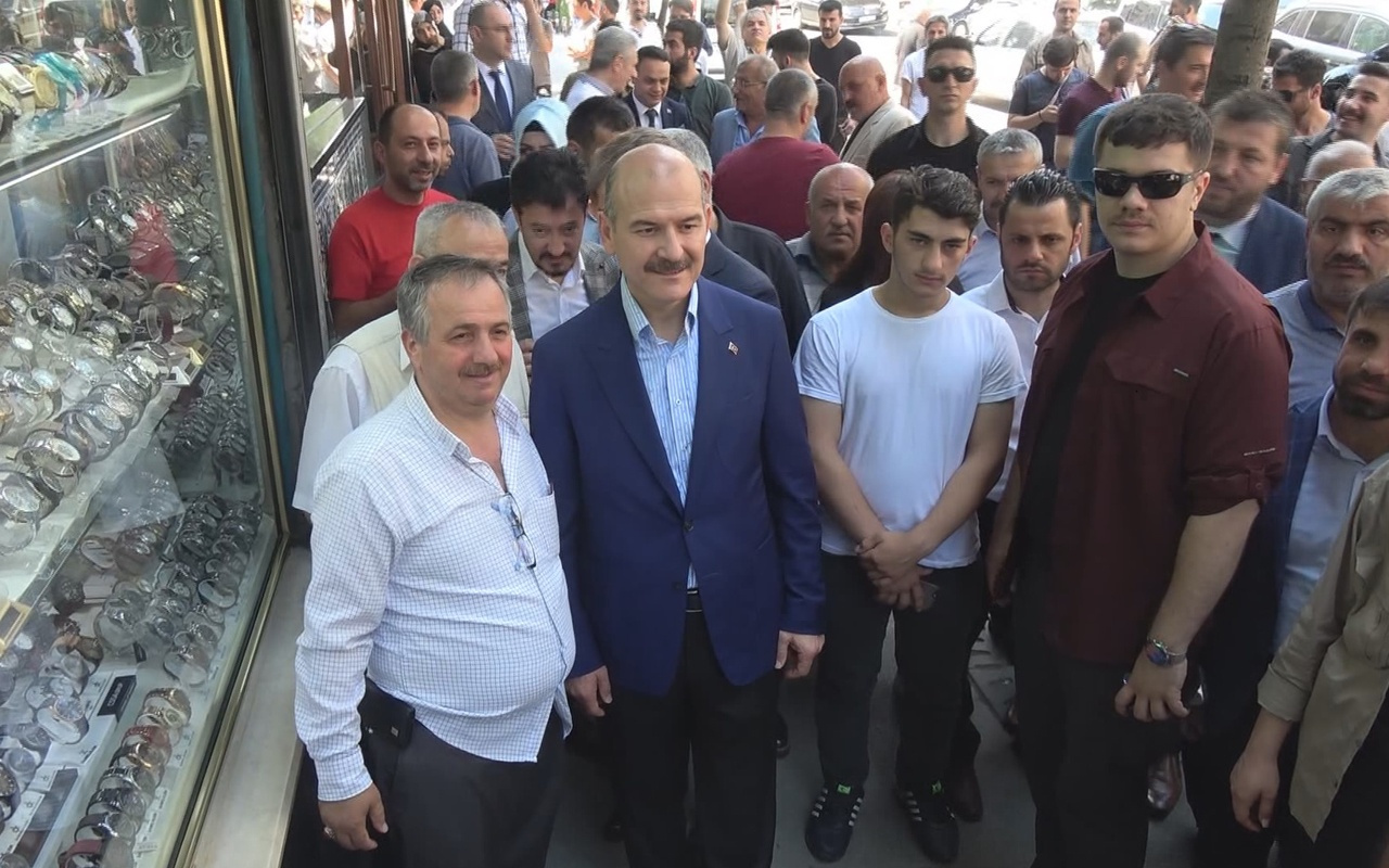 Süleyman Soylu Gaziosmanpaşa'da esnafı ziyaret etti 