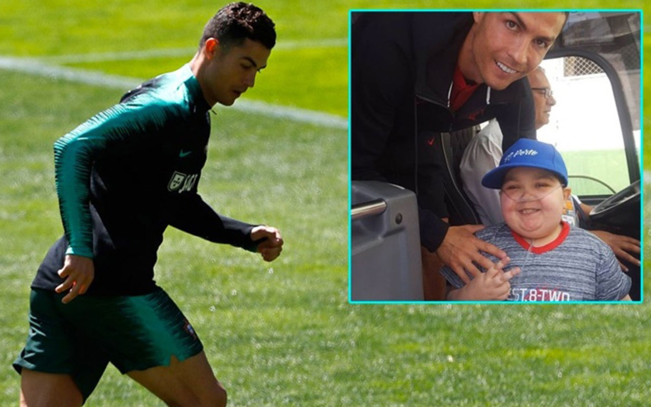 Ronaldo lösemili çocuğun isteğini kırmadı
