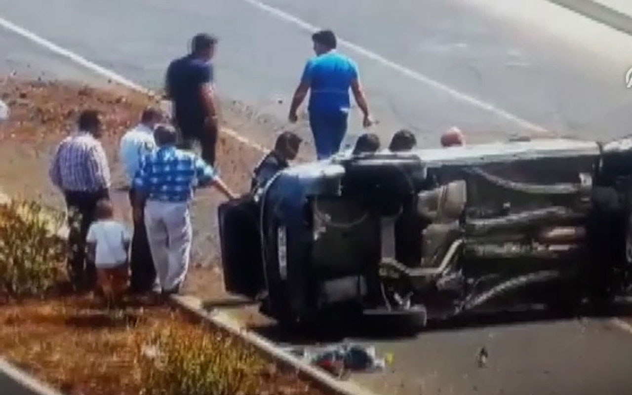 Trafikte makas attı kaza yaptı polis sedyede ceza kesti