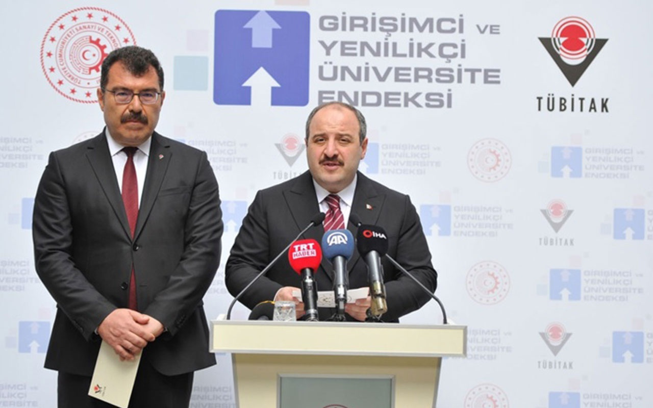 Bakan Mustafa Varank 'Girişimci ve Yenilikçi Üniversite Endeksi'ni açıkladı