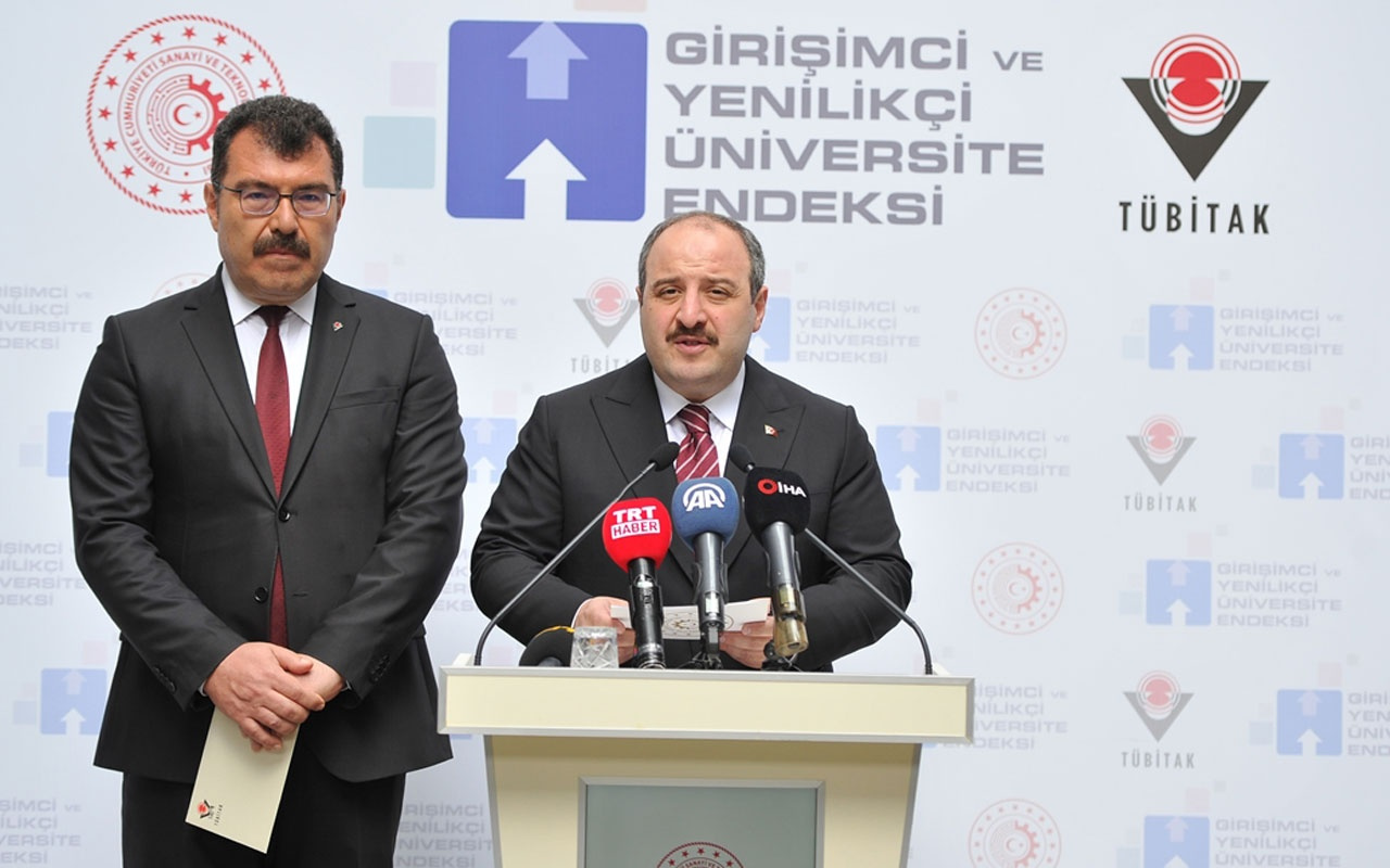 Bakan Mustafa Varank 'Girişimci ve Yenilikçi Üniversite Endeksi'ni açıkladı
