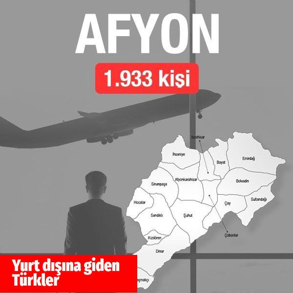 Türkiye'den yurt dışına hangi ilden kaç kişi göç etti? İşte il il göç sayıları