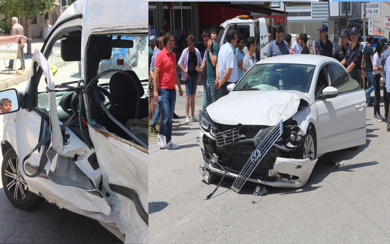 Tekirdağ’da iki araç çarpıştı: 3 yaralı