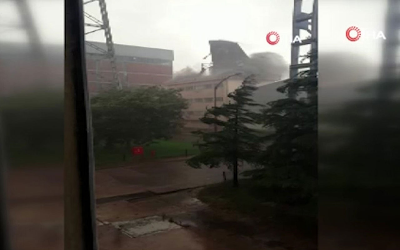 Ankara'da fırtına çatı uçurdu