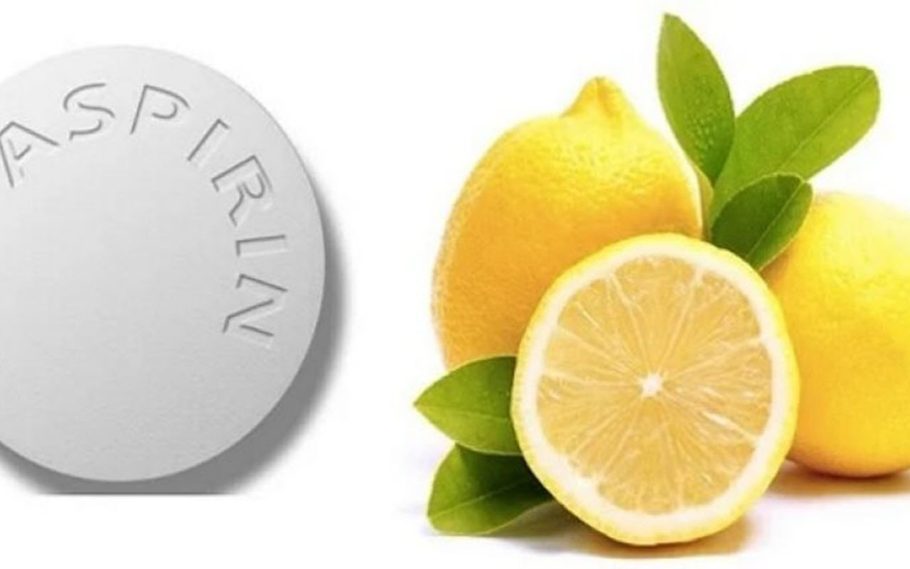 Kırışıklıkları yok eden aspirin ile limon karışımı