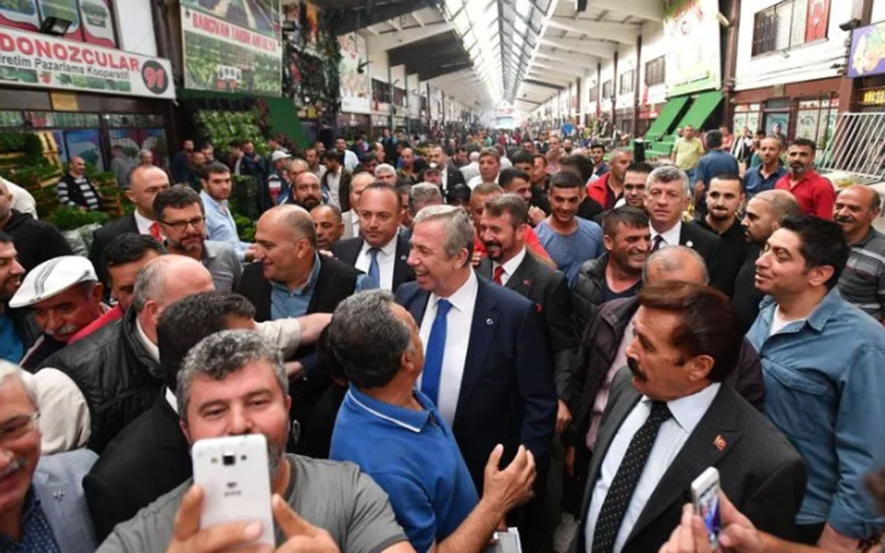 Mansur Yavaş'ın Ankara Toptancı Hali esnafına yaptığı ziyarette renkli anlar!