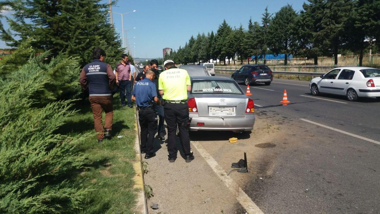 Uşak'ta kazaya giden polis büyük şok yaşadı