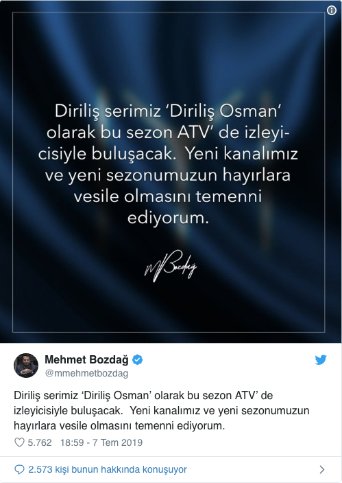Burak Özçivit'li Diriliş Osman'ın yeni kanalı belli oldu! Yapımcının paylaşımı heyecan yarattı