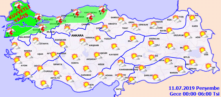 Meteorolojiden sağanak uyarısı