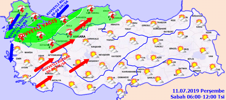 Meteorolojiden sağanak uyarısı