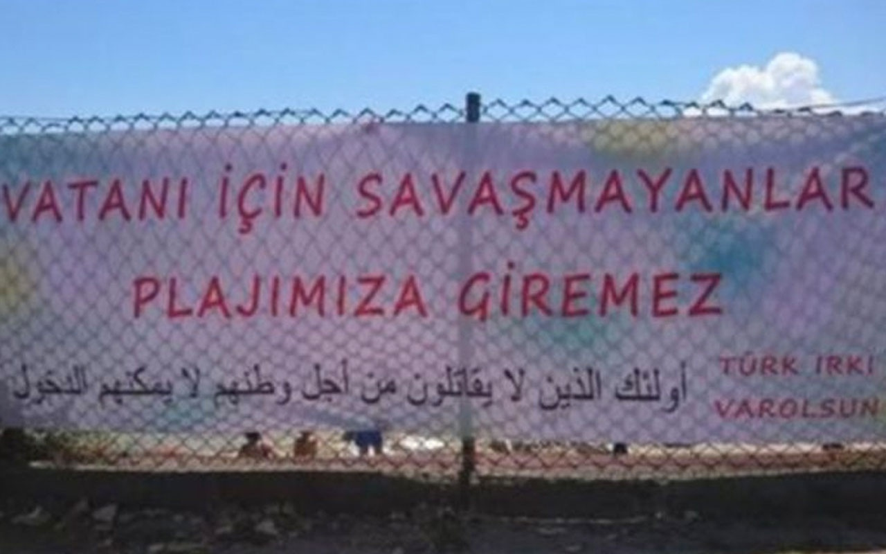 Sinop'ta plaja asılan o pankartı kimin astığı belli oldu