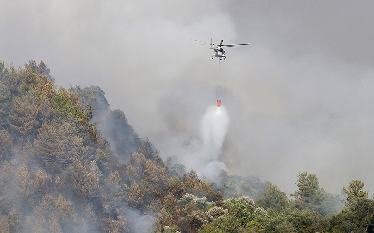 Muğla'da orman yangını 18 saat sonra kısmen kontrol altında