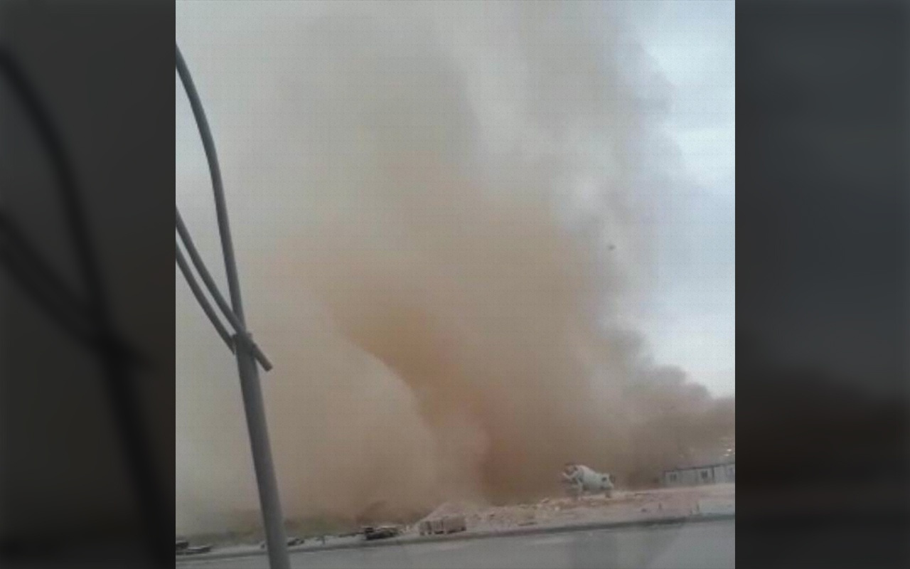 Kırşehir’de toz bulutu oluştu