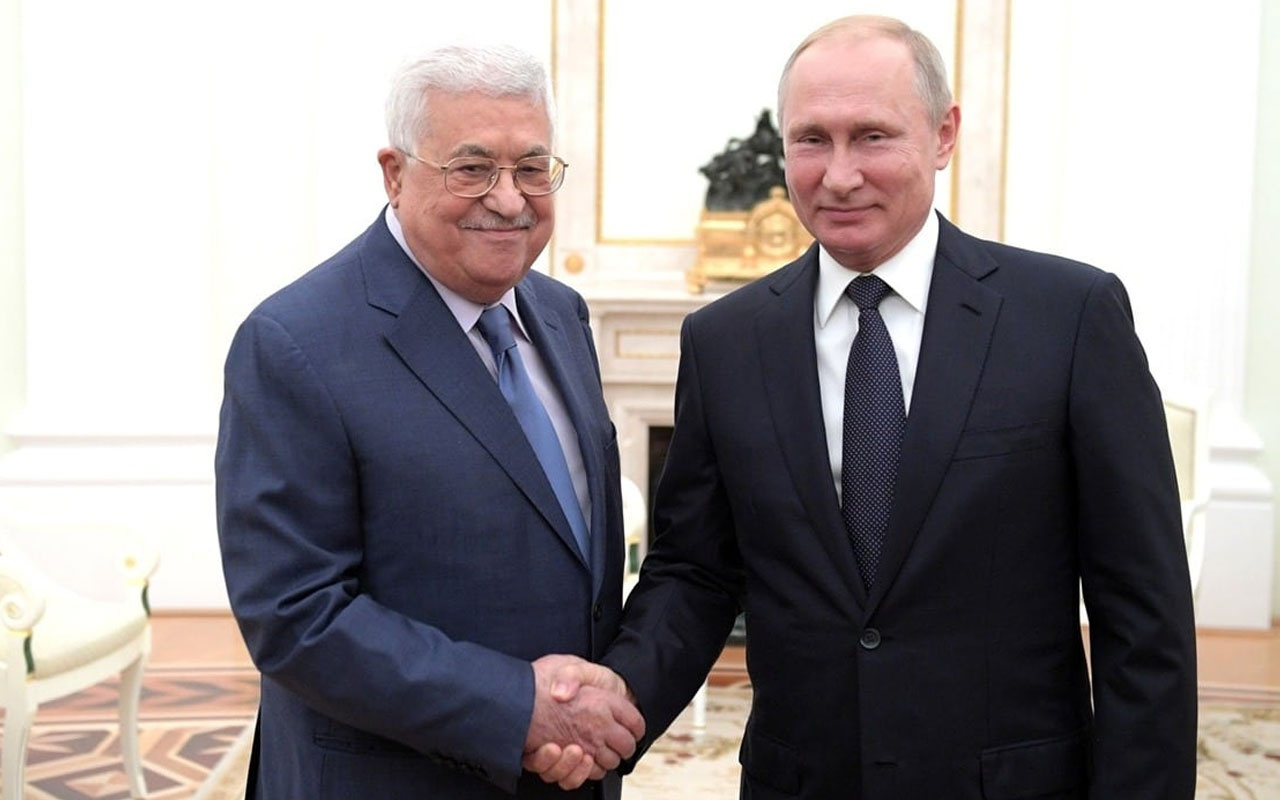 Kremlin'den açıklama! Putin ve Abbas Filistin meselesini görüştü