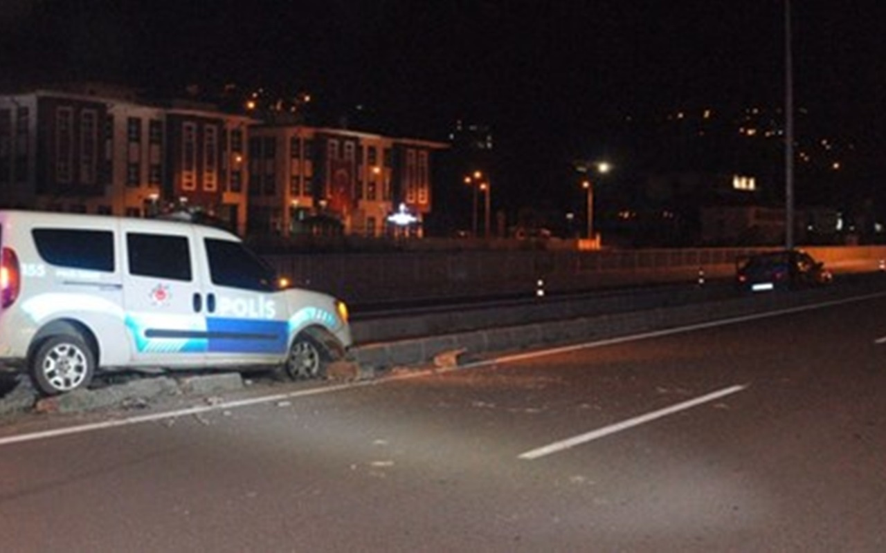 Alkollü sürücüyü kovalayan polis aracı kaza yaptı 2’si polis, 3 kişi yaralandı