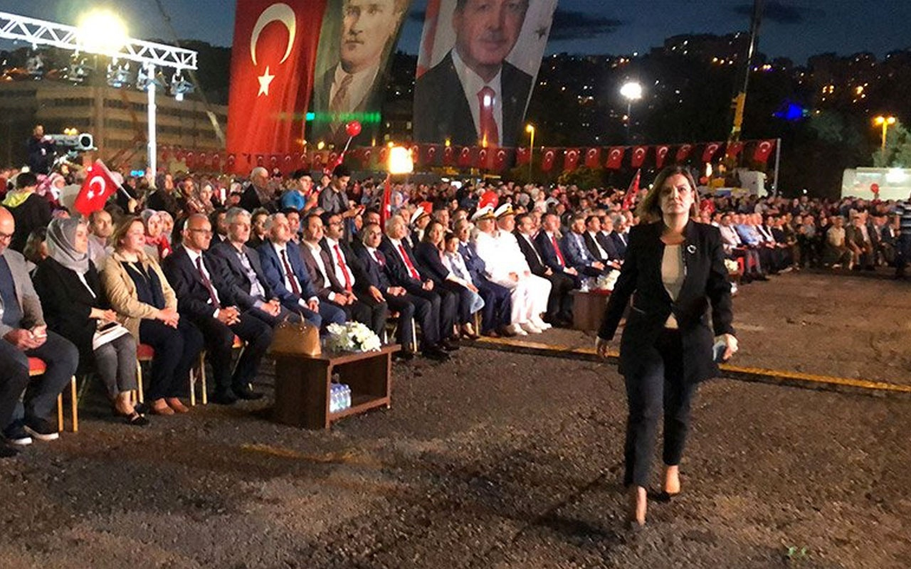 Erdoğan'ın sözleri sonrası Fatma Kaplan Hürriyet ve İYİ Partililer tören alanını terk etti