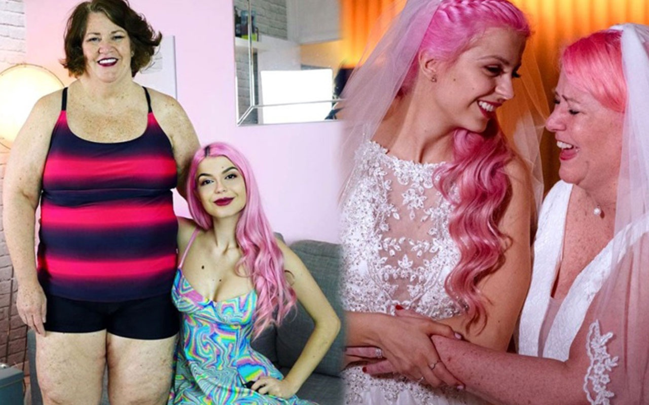 'Yok artık' dedirten düğün 24 yaşındaki YouTuber güzeli 61 yaşındaki kız arkadaşıyla evlendi!