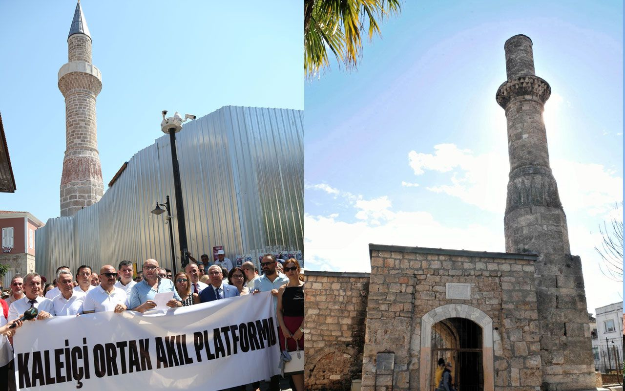Antalya'nın kesik minaresine külah takıldı! 123 yıllık tarihe yapılan restorasyon isyan ettirdi
