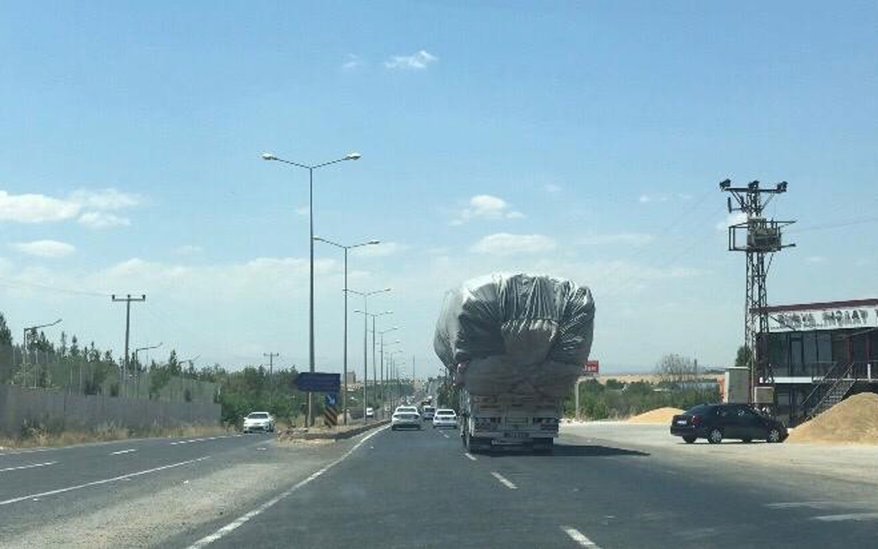 Kapasitelerinin üstünde yük taşıyan kamyonların tehlikeli yolculuğu