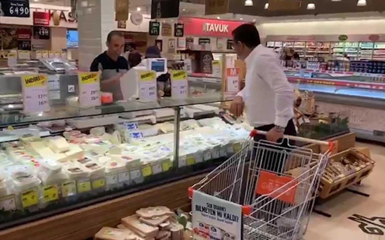 Ekrem İmamoğlu Migros'ta alışverişte böyle görüntülendi