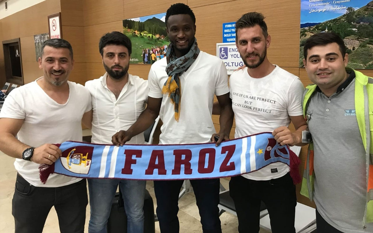 Trabzonspor'un yeni transferi Obi Mikel Trabzon'a ayak bastı