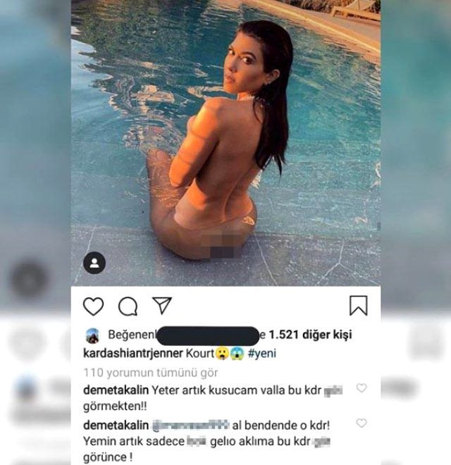 Demet Akalın Kourtney Kardashian'ın çıplak pozuna söylediğiyle olay oldu!