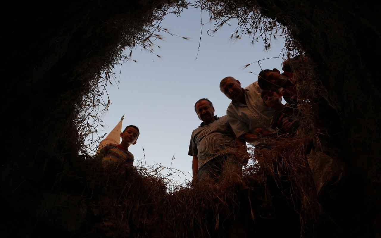 Kapadokya’da bahçe çöktü ortaya yeraltı şehri çıktı