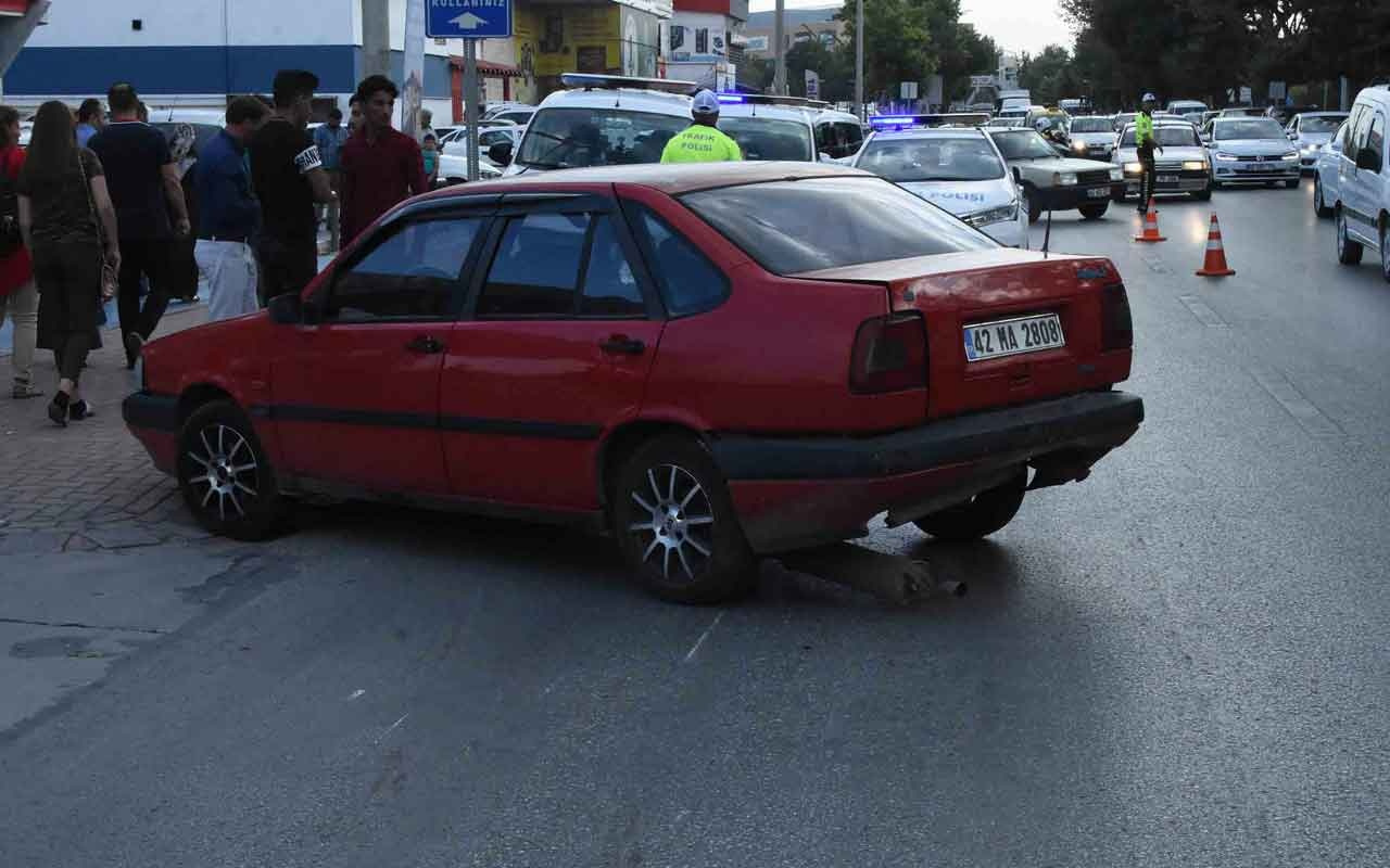 Konya’da motosiklet otomobile çarptı: 1 ölü, 1 yaralı