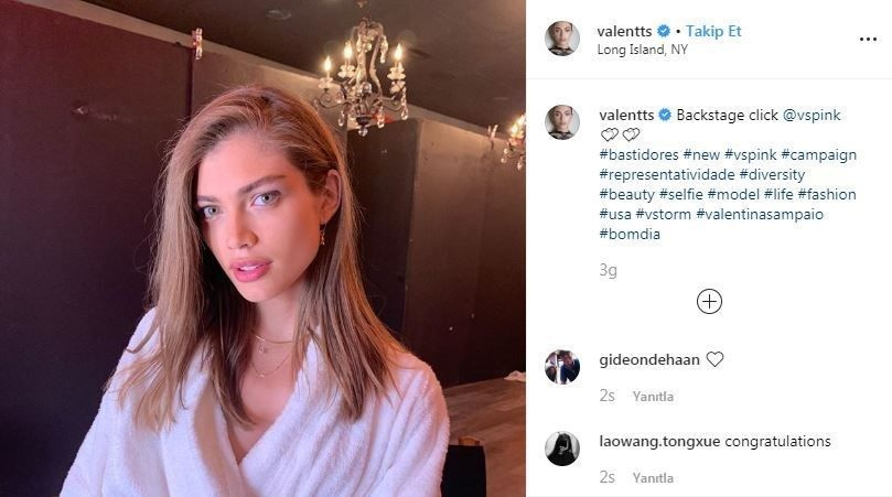 Victoria's Secret'ın ilk trans birey modeli Valentina Sampaio'nun güzelliği göz dolduruyor