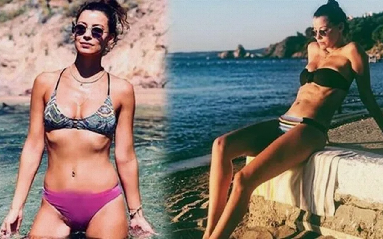 Müjde Uzman bikinili pozuna amatörce yaptığı photoshopla rezil oldu