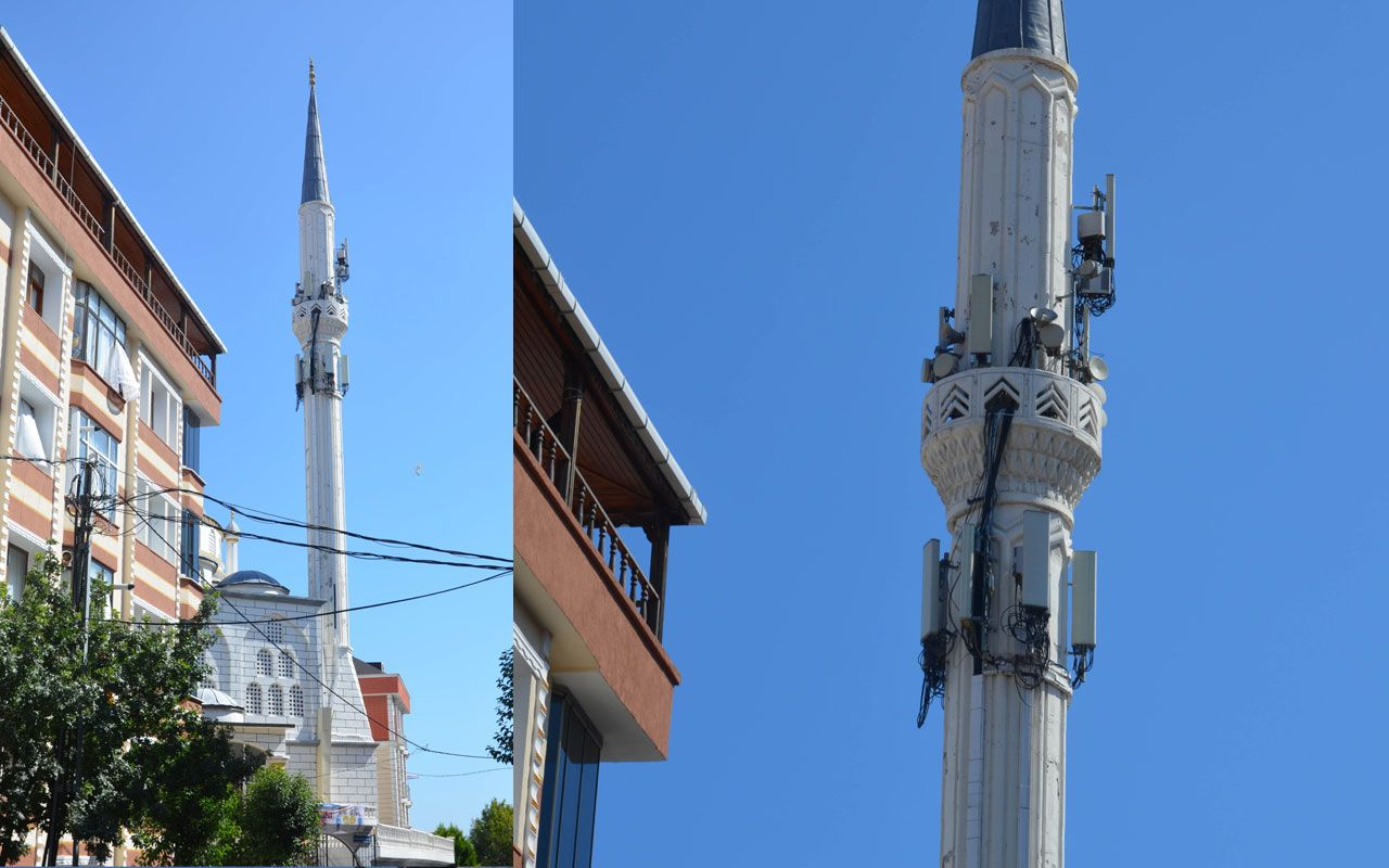 İstanbul'daki cami minaresi vatandaşları isyan ettirdi namaza gidenler korku içinde