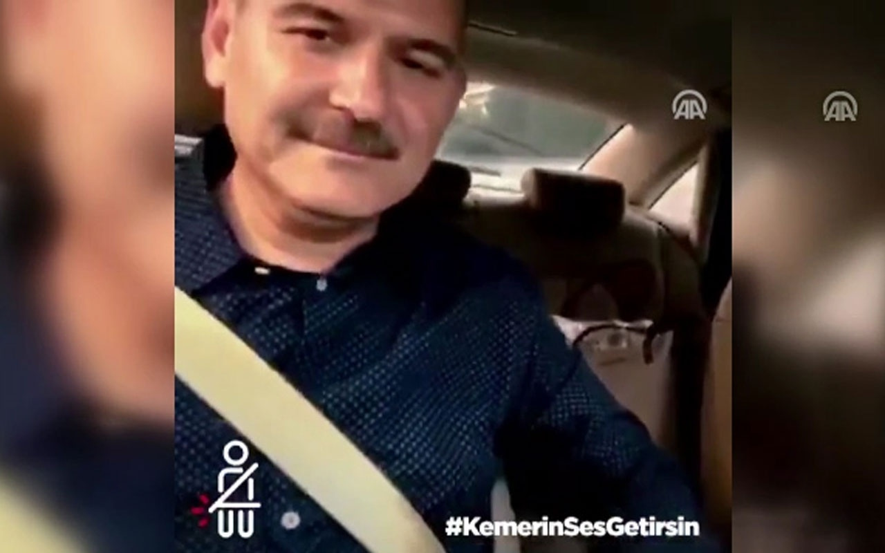 Süleyman Soylu arabasının içinden çekip attı : Siz de yapın