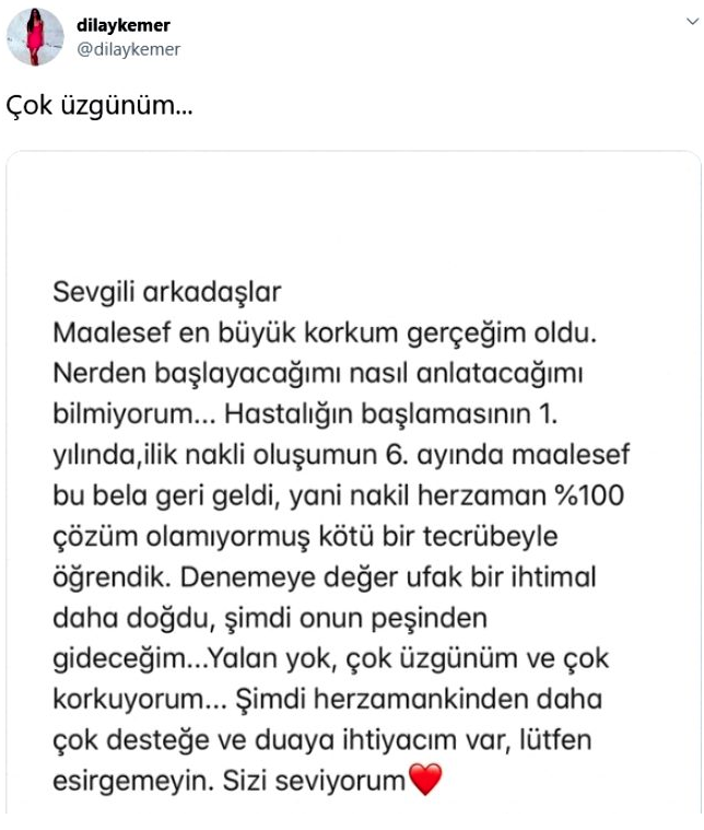 Fenerbahçe TV'nin sunucusu Dilay Kemer yeniden kansere yakalandı