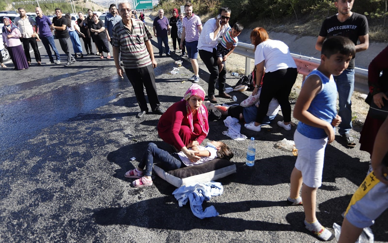 Ankara'da piknik yolunda kaza 16 yaralı