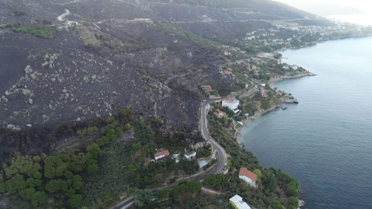 Marmara Adasındaki yangın 10 saatte kontrol altına alınabildi! 80 hektar..