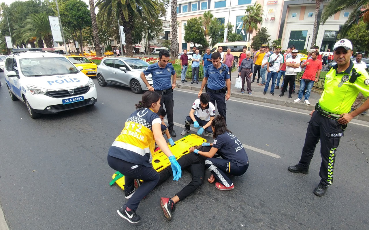 Vatan Caddesi’nde moto kurye kazası: 1 yaralı