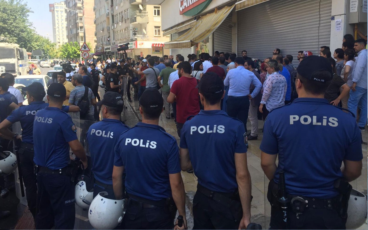 HDP'li vekiller de yer alıyor Diyarbakır'da kayyum protestosuna polis müdahalesi