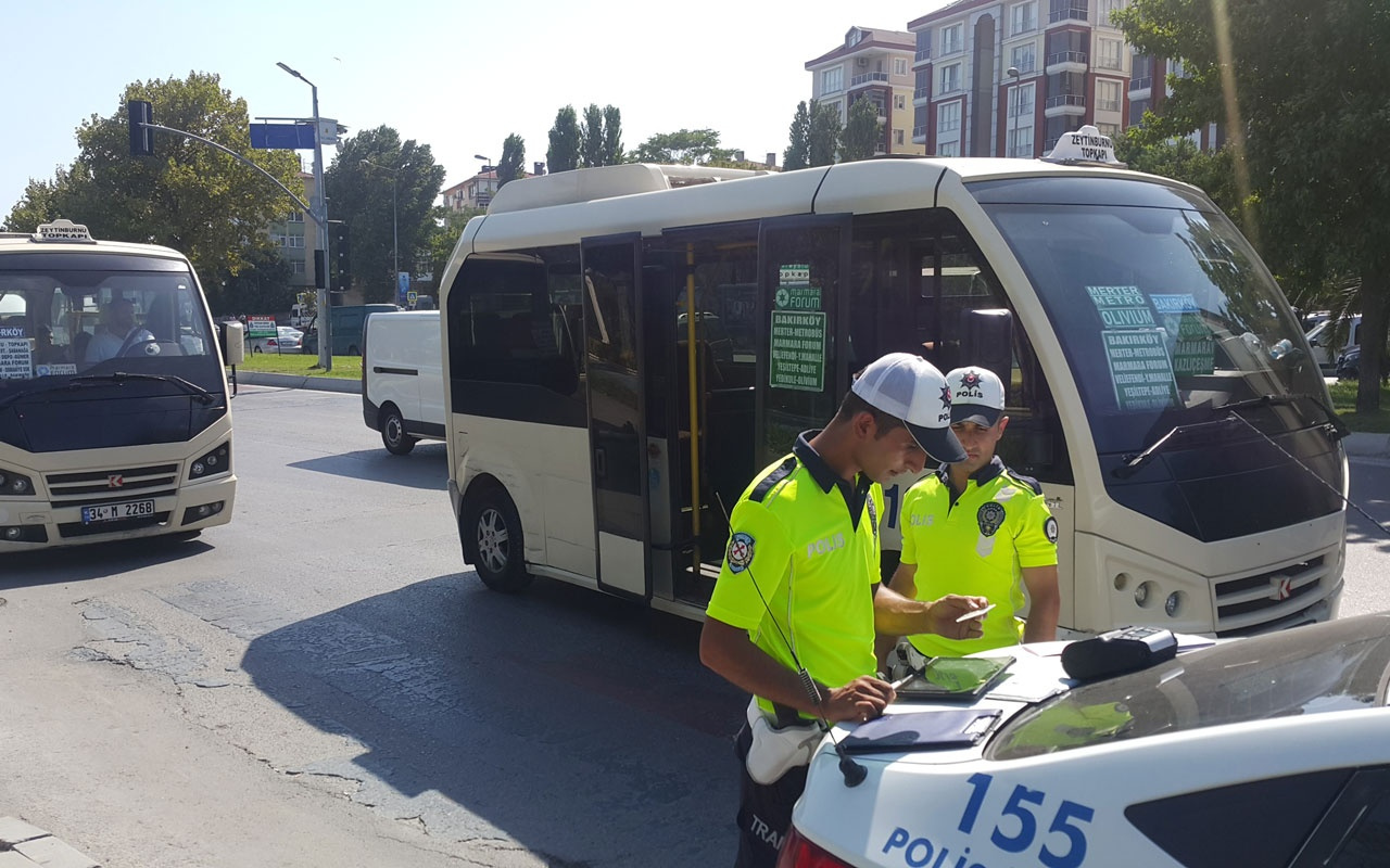İstanbul'da minibüs şöförlerine denetleme! Ceza yağdı