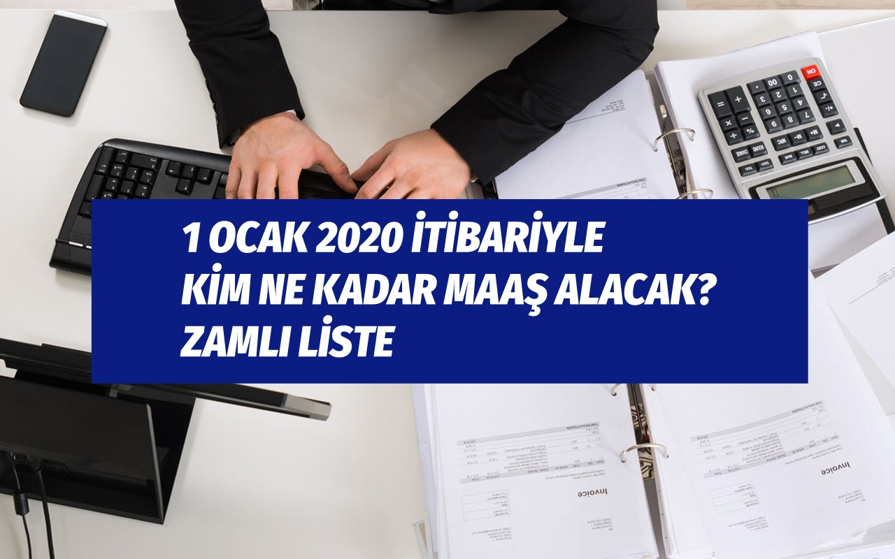 Yeni memur maaşları 2020 polis, imam, doktor, bekçi, gardiyan zamlı tam liste