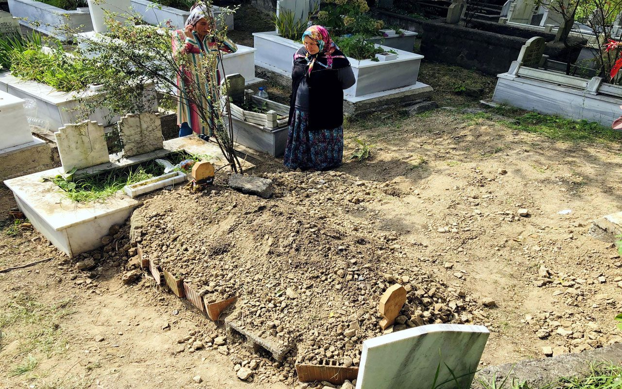 Samsun'da evlerinde ölü bulunan Aybüke bebek ile annesi yan yana toprağa verildi