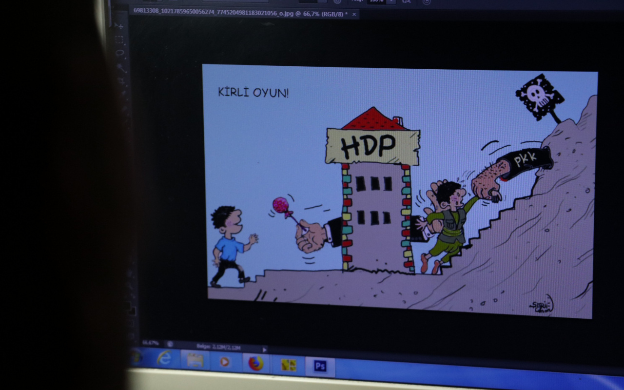 Ünlü karikatür sanatçısı HDP önünde eylem yapan annelere destek verdi