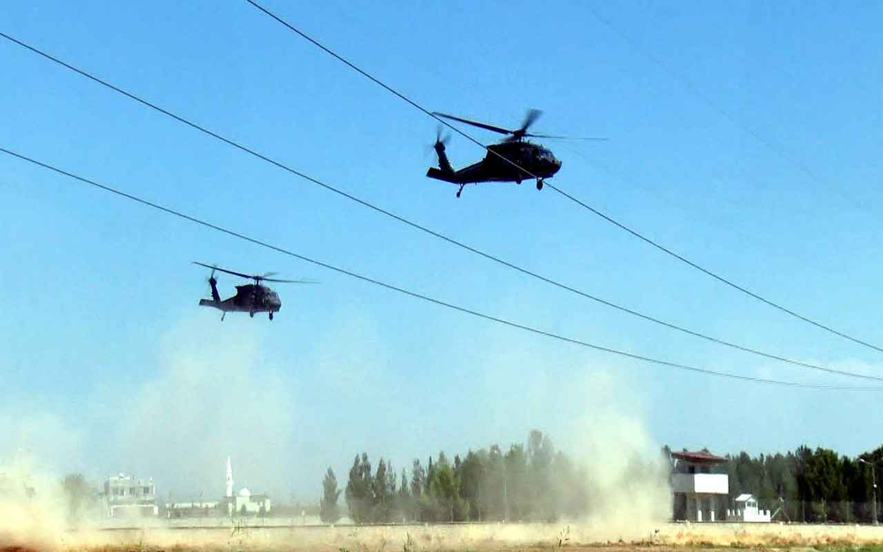 Şanlıurfa'da Türk ve ABD helikopterlerinden ortak devriye uçuşu