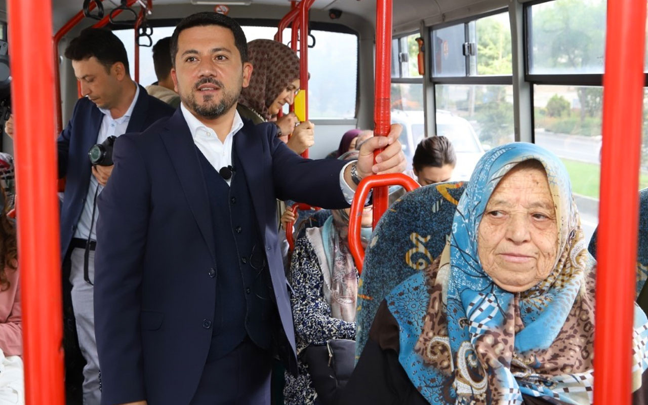Nevşehir Belediye Başkanından örnek hareket! Makamına otobüs ile gitti